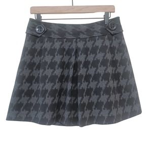 Express Design Studio Pleated School Girl Mini Skirt Black Grey Size 8 Back Zip
